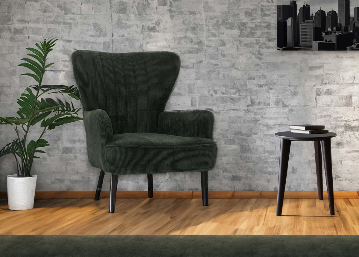 LOUNGE-SESSEL Dunkelgrün - Dunkelgrün, Textil (75/80/78cm) - MCW