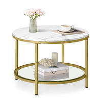 COUCHTISCH Binni - Goldfarben, Holzwerkstoff (65/65/46cm) - VASAGLE