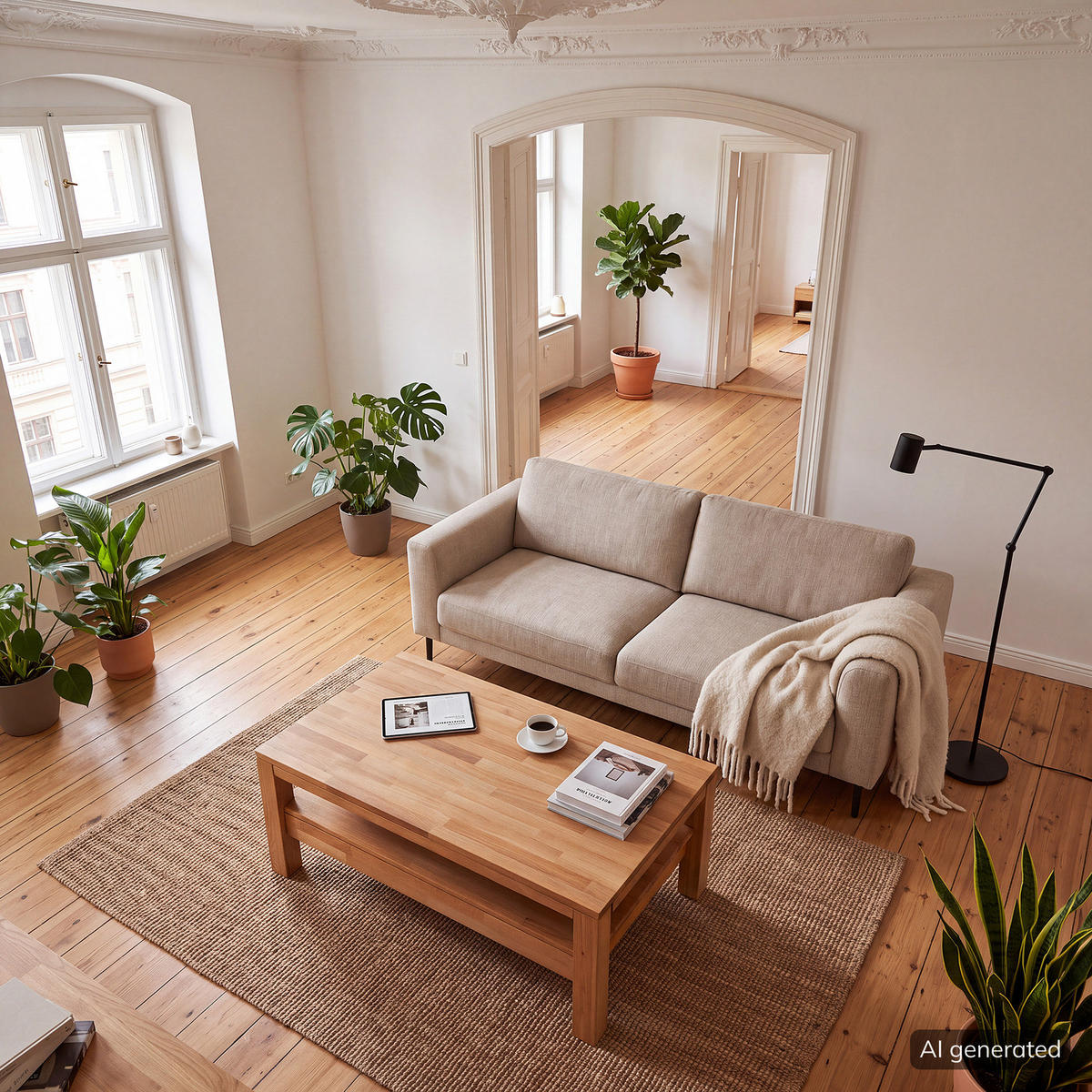 COUCHTISCH - Massivholz - Buchefarben, Holz (70/110/47cm) - home24