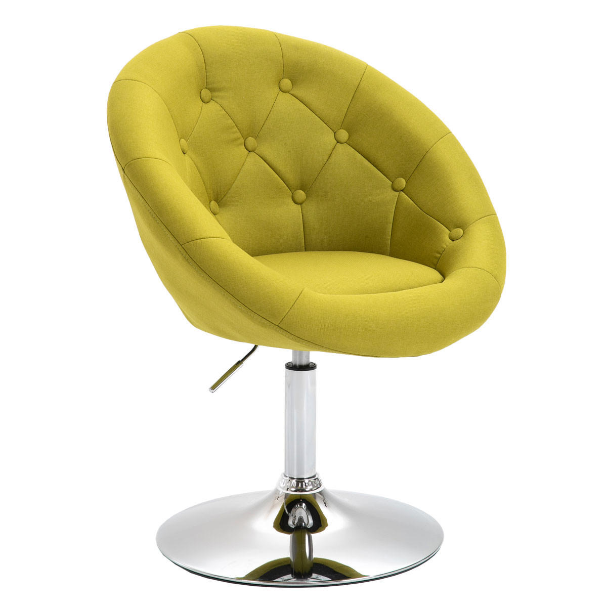 COCKTAILSESSEL HAVANNA Stoffbezug Limettengrün - Gelb/Silberfarben, Textil (58/62/88cm) - SVITA