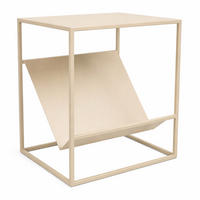 BEISTELLTISCH Freek Beige - Beige, Metall (34/45/50cm) - LOFT42