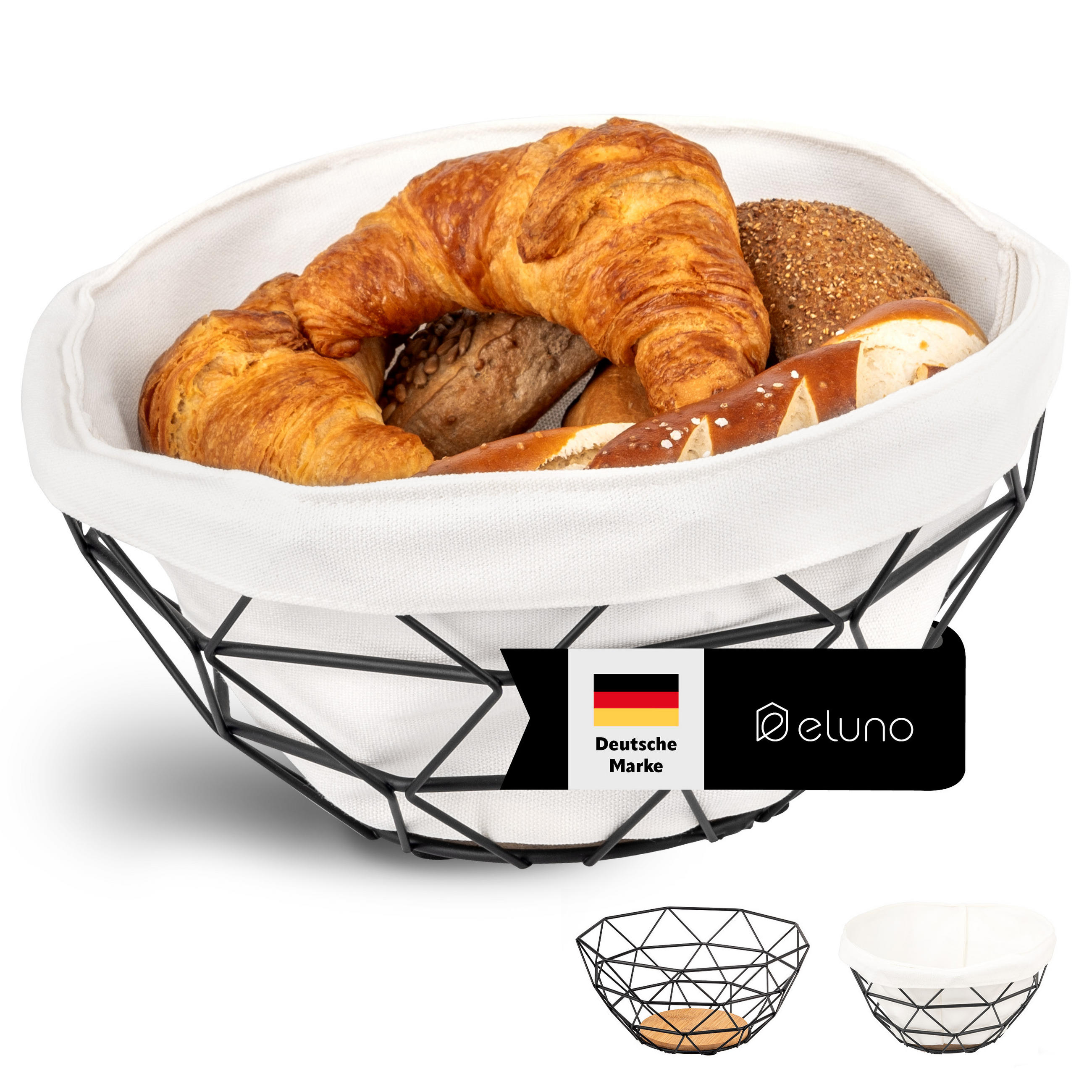 OBSTKORB, schwarz, Metall - Schwarz, Metall (30/14cm) - eluno