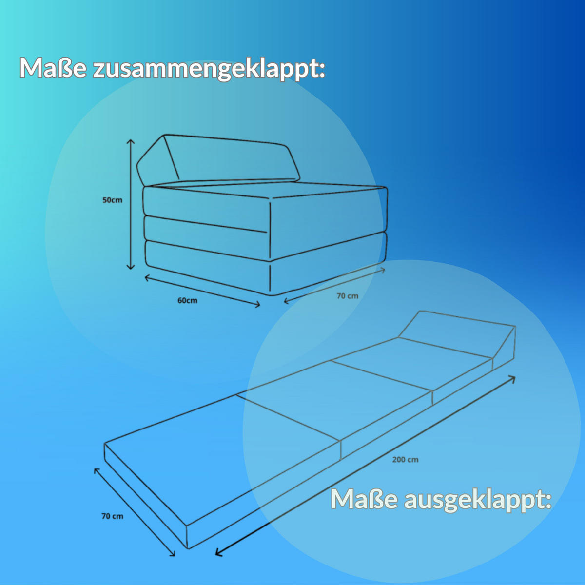 KLAPPMATRATZE MIT KOPFTEIL aus Kuschel-Cord in Braun - Braun, Textil (70/200cm) - Fortisline