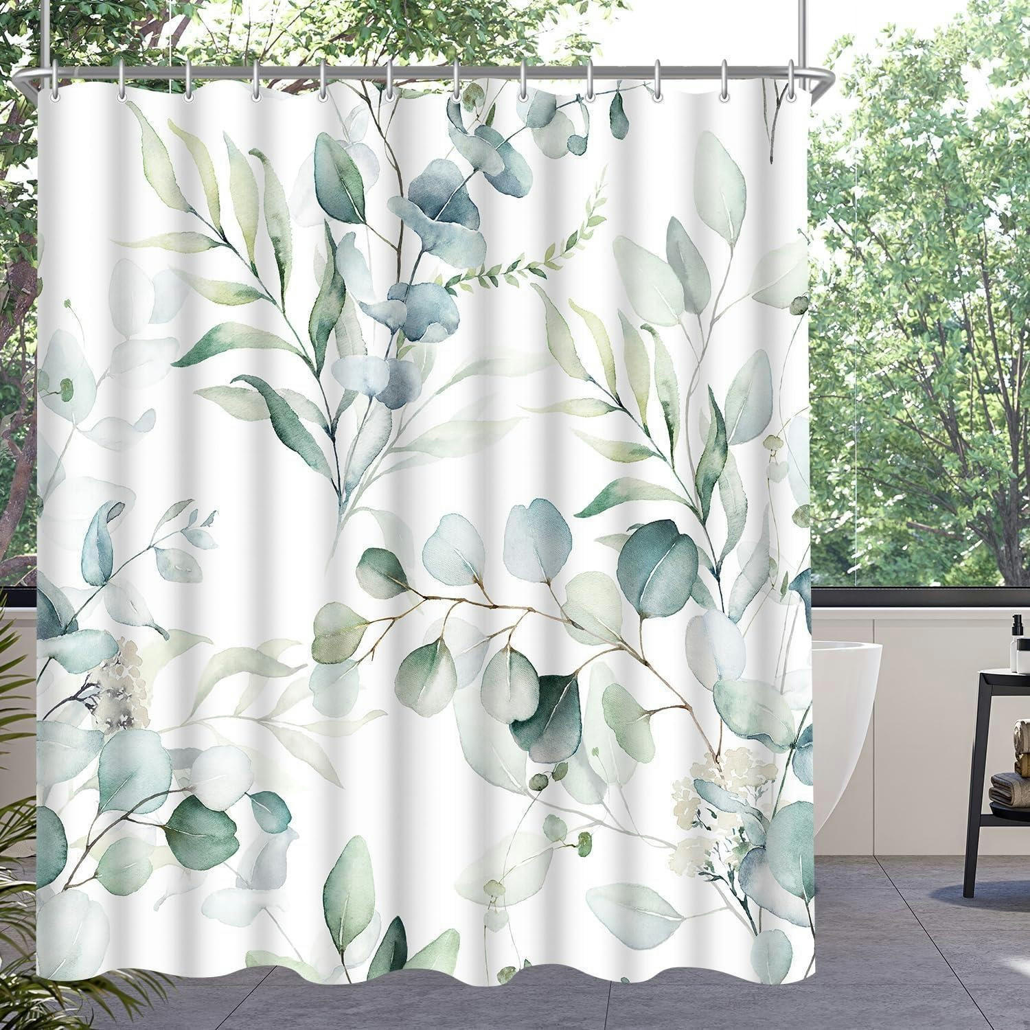 DUSCHVORHANG Blatt 180 x 200 cm Textil Wasserabweisend Waschbar - Multicolor, Textil (180/200cm)