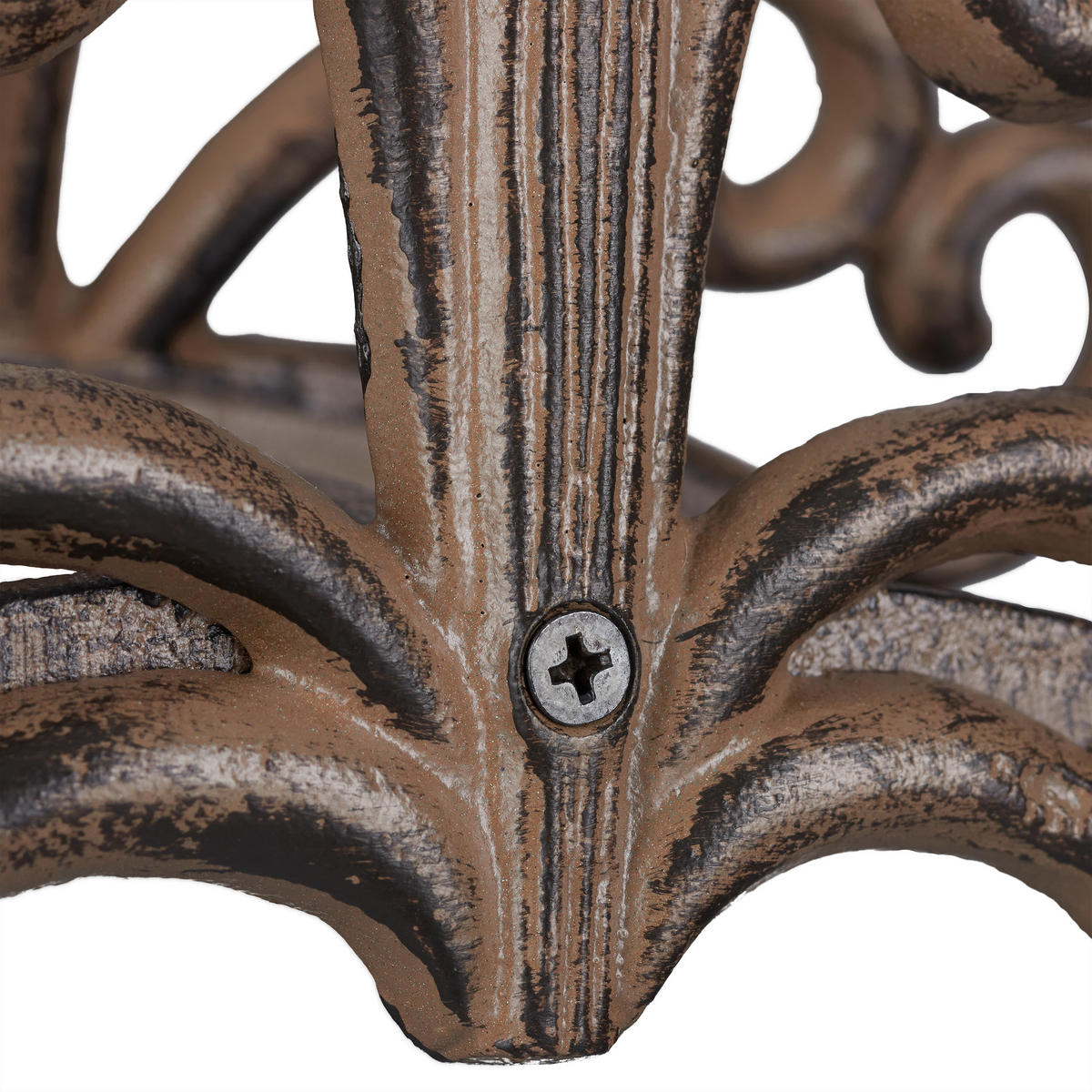 SCHLAUCHHALTER - Dunkelbraun, Metall (36/15/15cm) - Relaxdays