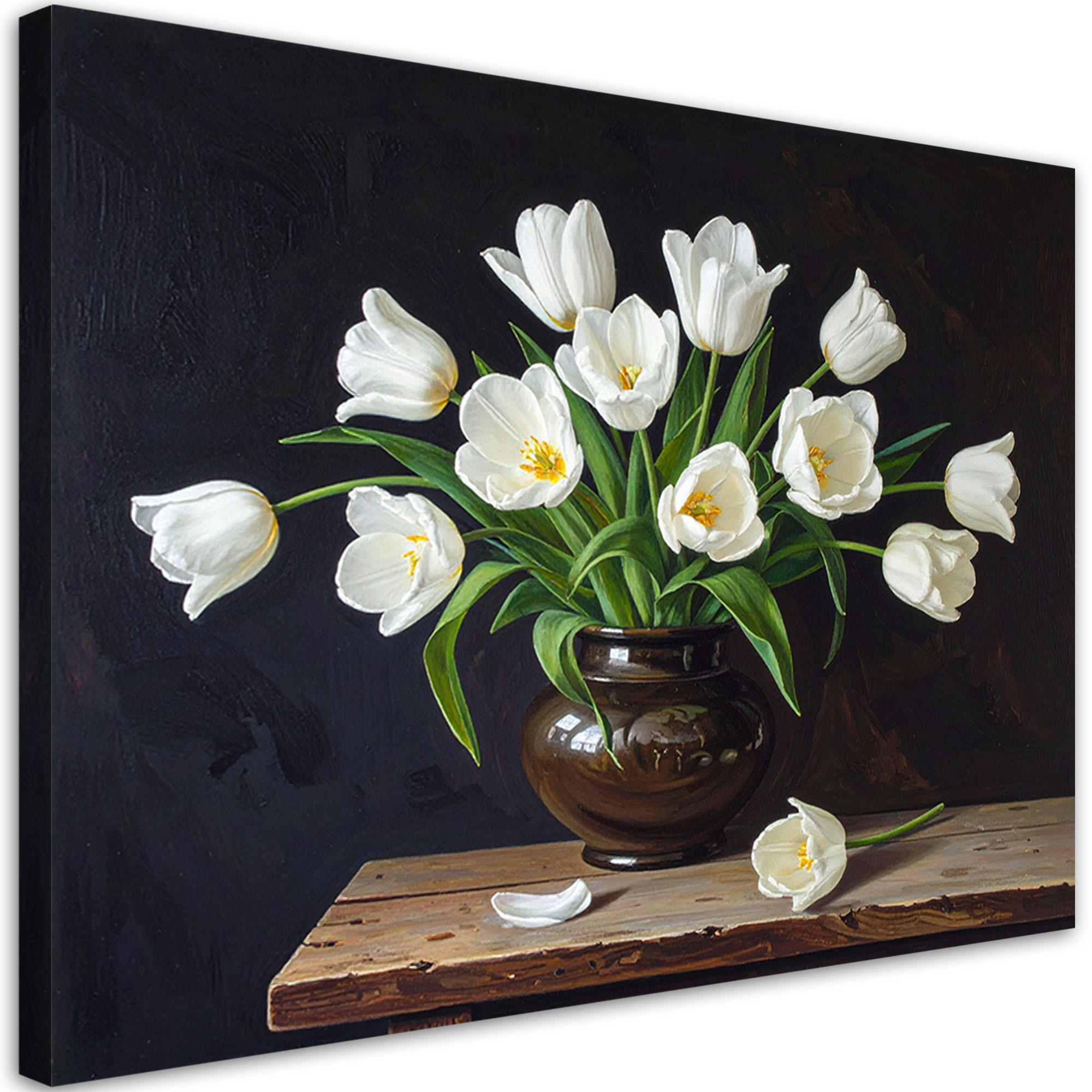 LEINWANDBILD Blumen 60x40cm - Weiß, Textil (60/40cm) - Feeby