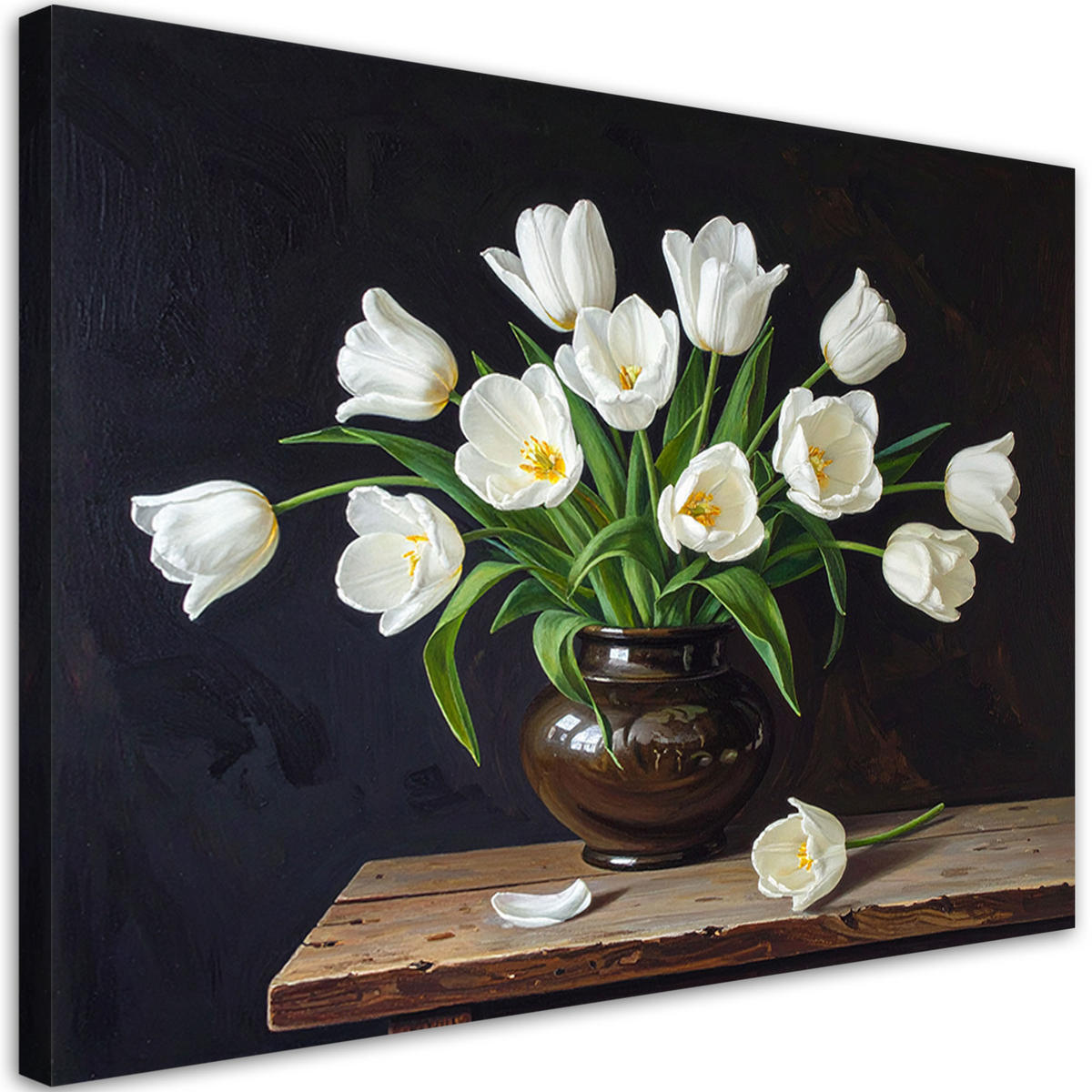 LEINWANDBILD Blumen 60x40cm - Weiß, Textil (60/40cm) - Feeby