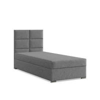 BOXBETT MIT KOPFTEIL 90x200 CALVI, Grau - Dunkelgrau, Textil (90/200cm) - Mebligo