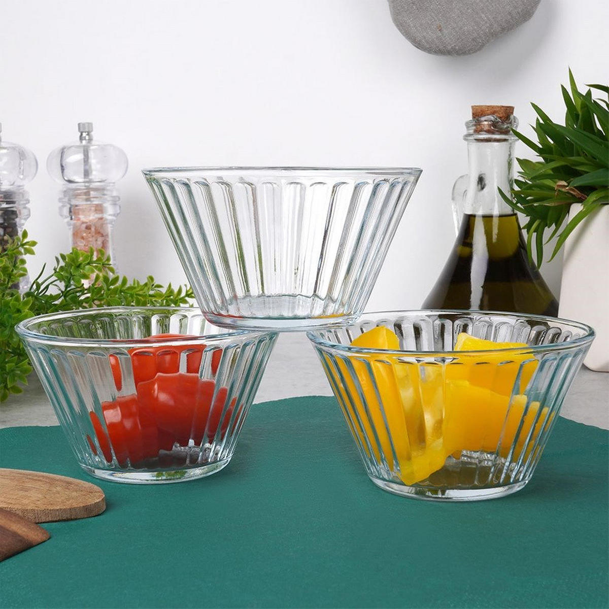 GLASSCHALEN 11,5 cm 270 ml 3 Stück. - Transparent, Glas (11.5/11.5/6cm) - Excellent Houseware