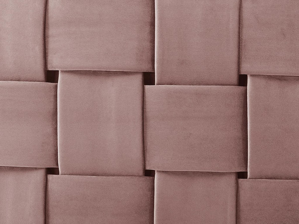 BETTKOPFTEIL - Samt - 160 cm - Rosa - JENNA - Pink, Textil (160/92/7cm) - Vente-Unique