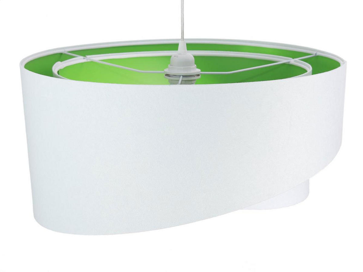 HÄNGELEUCHTE Grün 50/23 cm - Weiß/Grün, Kunststoff (50/1.3/23cm) - ONZENO