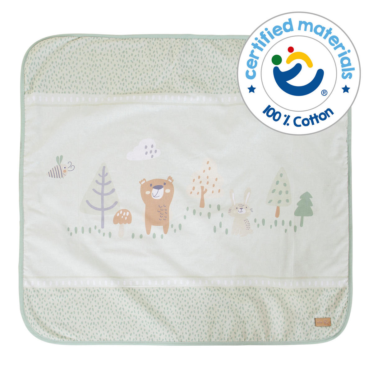 BABYDECKE 80 x 80 cm Woodland Buddies - Grün, Textil (80/80cm) - Roba