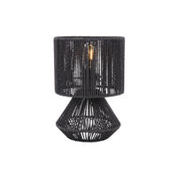 TISCHLAMPE Forma 20/20/30 cm - Schwarz, Naturmaterialien (20/20/30cm) - Leitmotiv
