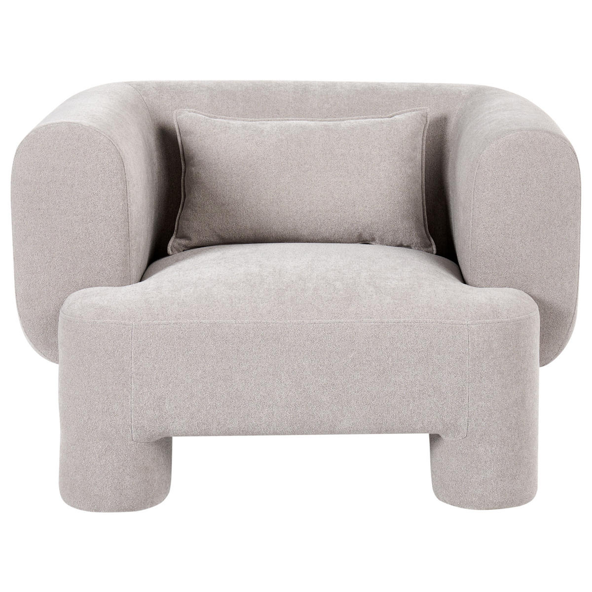 SESSEL Stoff Beige Hogbo - Beige, Textil (110/73/93cm) - Beliani