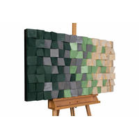 HOLZBILD Grün 98/55 cm - Grün, Holz (8/55cm) - KUNSTLOFT