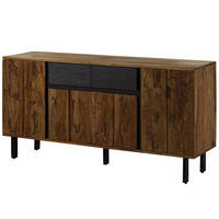 SIDEBOARD Sheesham 155x40x77 natur unbehandelt LICHTENBERG #115 - Braun, Holz (155/77/40cm) - Massivmoebel24