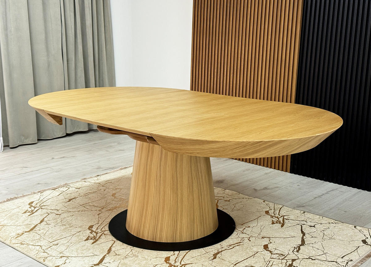 ESSTISCH BASALT Ausziehbar 130 - 230 / 130 x 76 cm - Eichefarben, Holz (130/130/76cm) - MASSENO