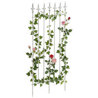 RANKGITTER Freya 50x0,7x100cm Metall Antik-Weiß Rankhilfe - Weiß, Metall (50/100/0.7cm) - DELUKE