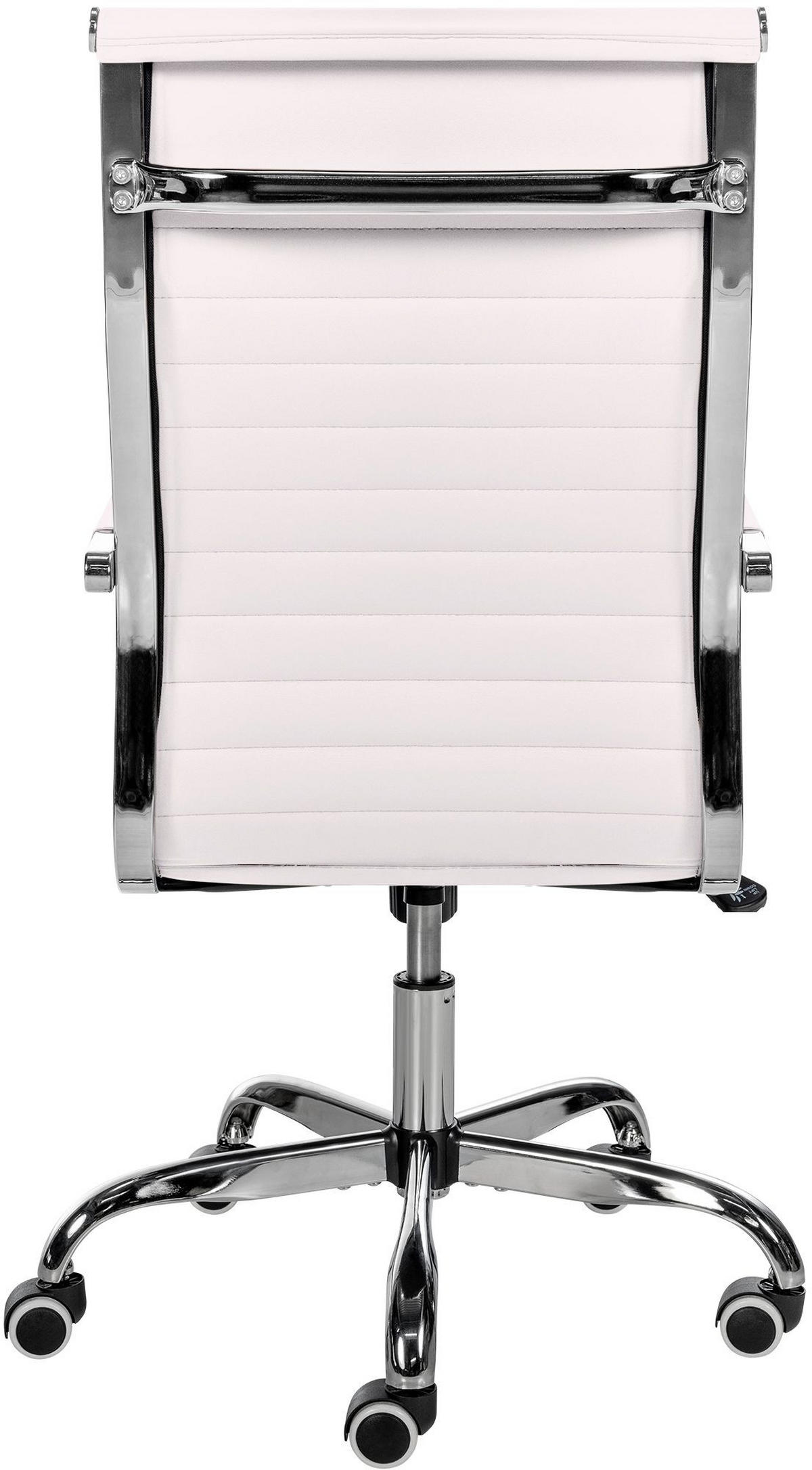 DREHSTUHL Lederlook weiß - Weiß, Textil/Metall (51/98/63cm) - CLP