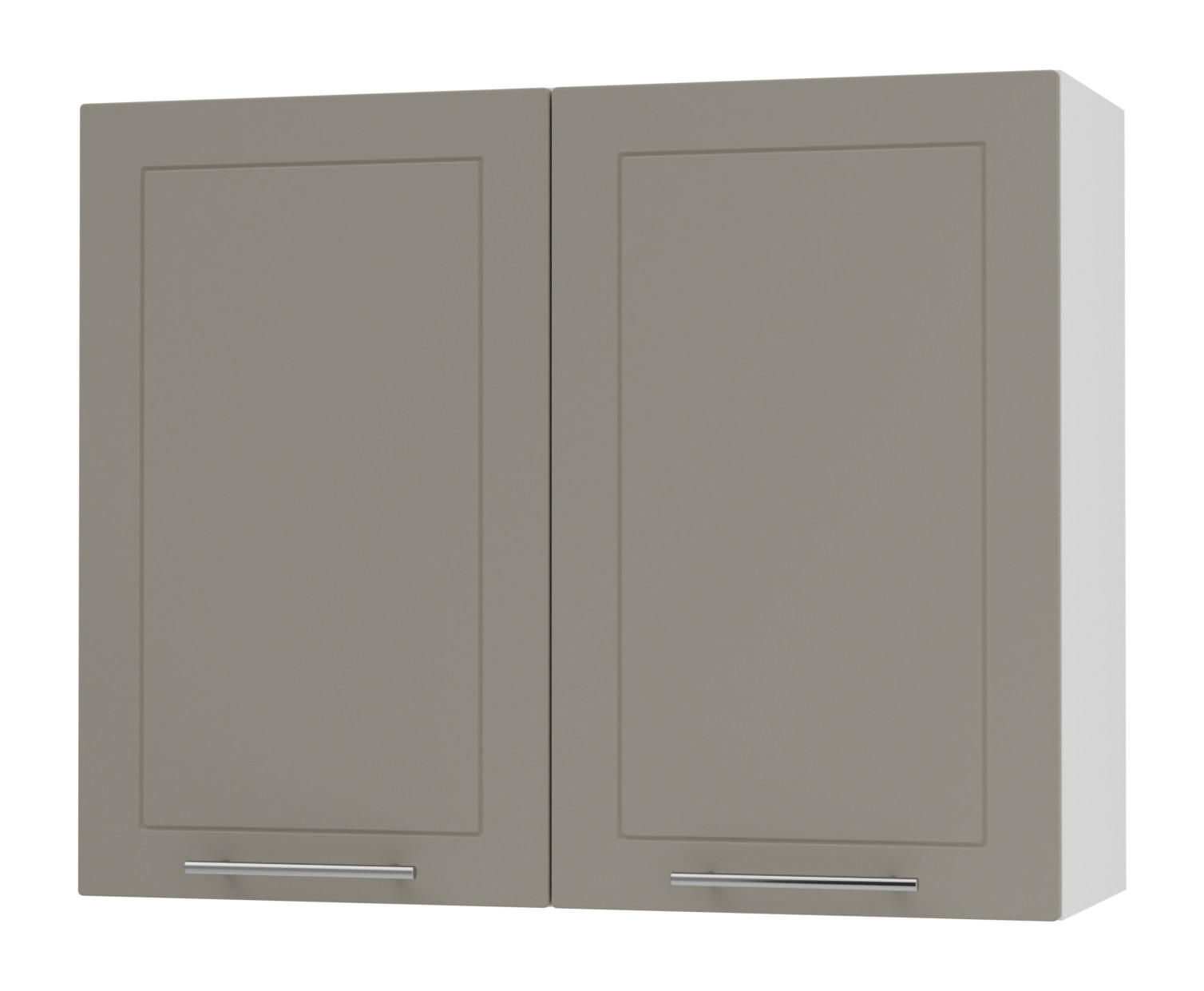 Feldmann-Wohnen Küchenhängeschrank Beige, Weiß 90x72x32.5 cm