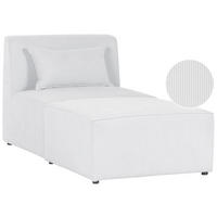 CHAISELOUNGE Cord cremeweiß Lemvig - Weiß, Textil (83/41/166cm) - Beliani