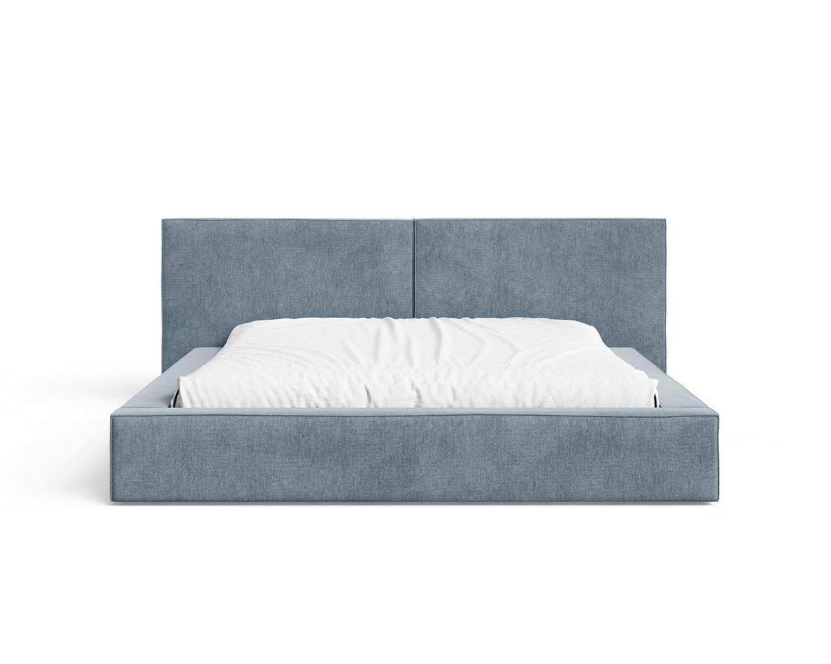 POLSTERBETT 06 140x200 cm – Tresor - Bett mit Bettkasten, Metall-Lattenrost - Blau, Holz (140/200cm) - ROYAL24_MARKT