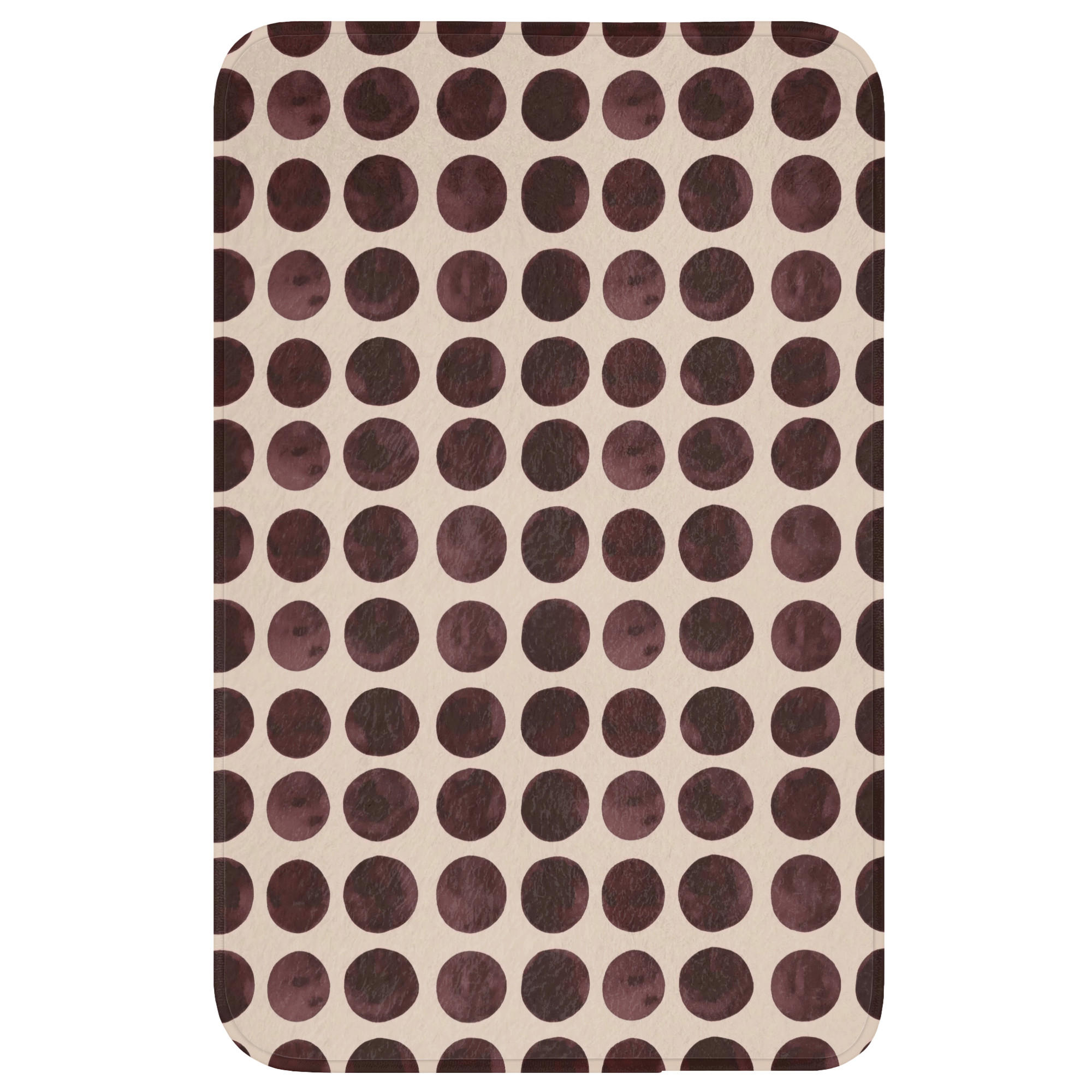 OnlyWow WC PŘEDLOŽKA Puntíky - Vzor - Hnědý 50x80 cm