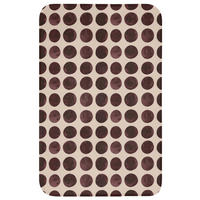 WC PŘEDLOŽKA Puntíky - Vzor - Hnědý 50x80 cm - bordeaux, textil/plast (50/1cm) - OnlyWow