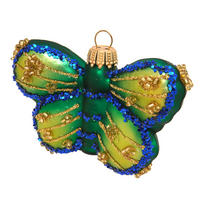CHRISTBAUMSCHMUCK Schmetterling Mehrfarbig 5cm (Glas / 1 Stk.) - Multicolor, Glas (3/5/3cm)