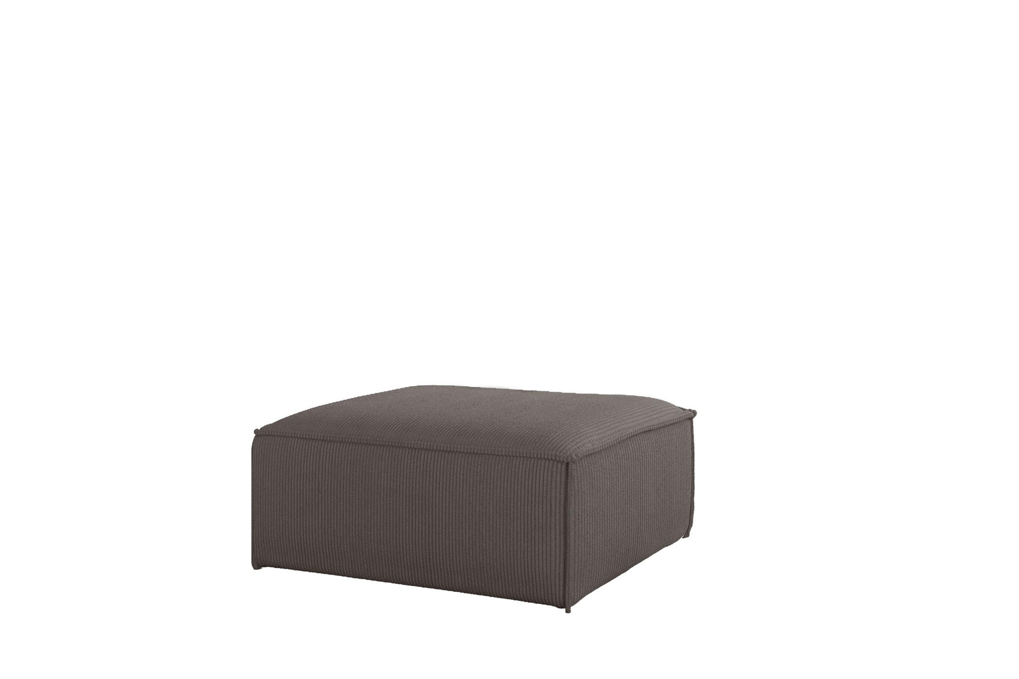 POLSTERHOCKER Celes Premium In Scala - Taupe, Holzwerkstoff/Textil (105/40/105cm) - Fun Möbel