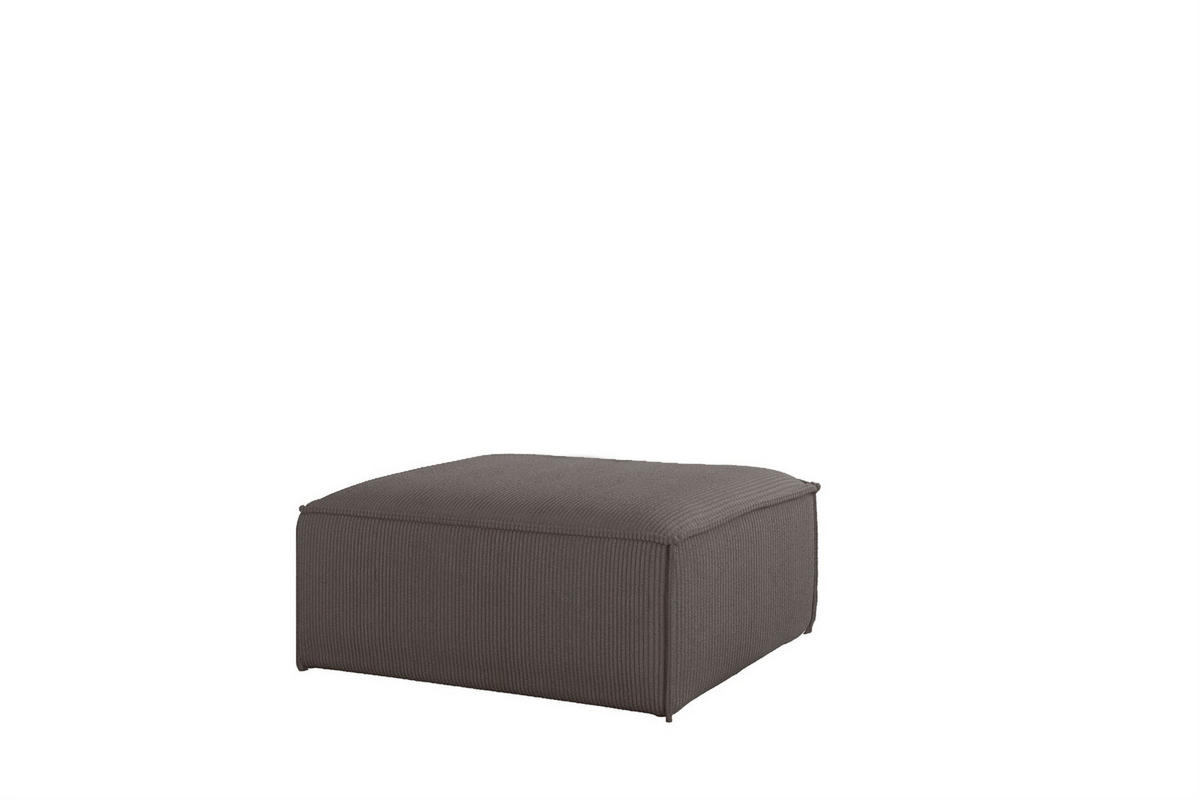 POLSTERHOCKER Celes Premium In Scala - Taupe, Holzwerkstoff/Textil (105/40/105cm) - Fun Möbel