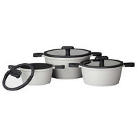 KOCHTOPFSET Happiness greyline - Grau, Metall - Mulex