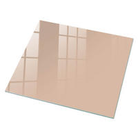 GLASPLATTE 80x60 cm – Warmes Beige - Blau, Glas (0.4/80/60cm) - ArtPrintCave