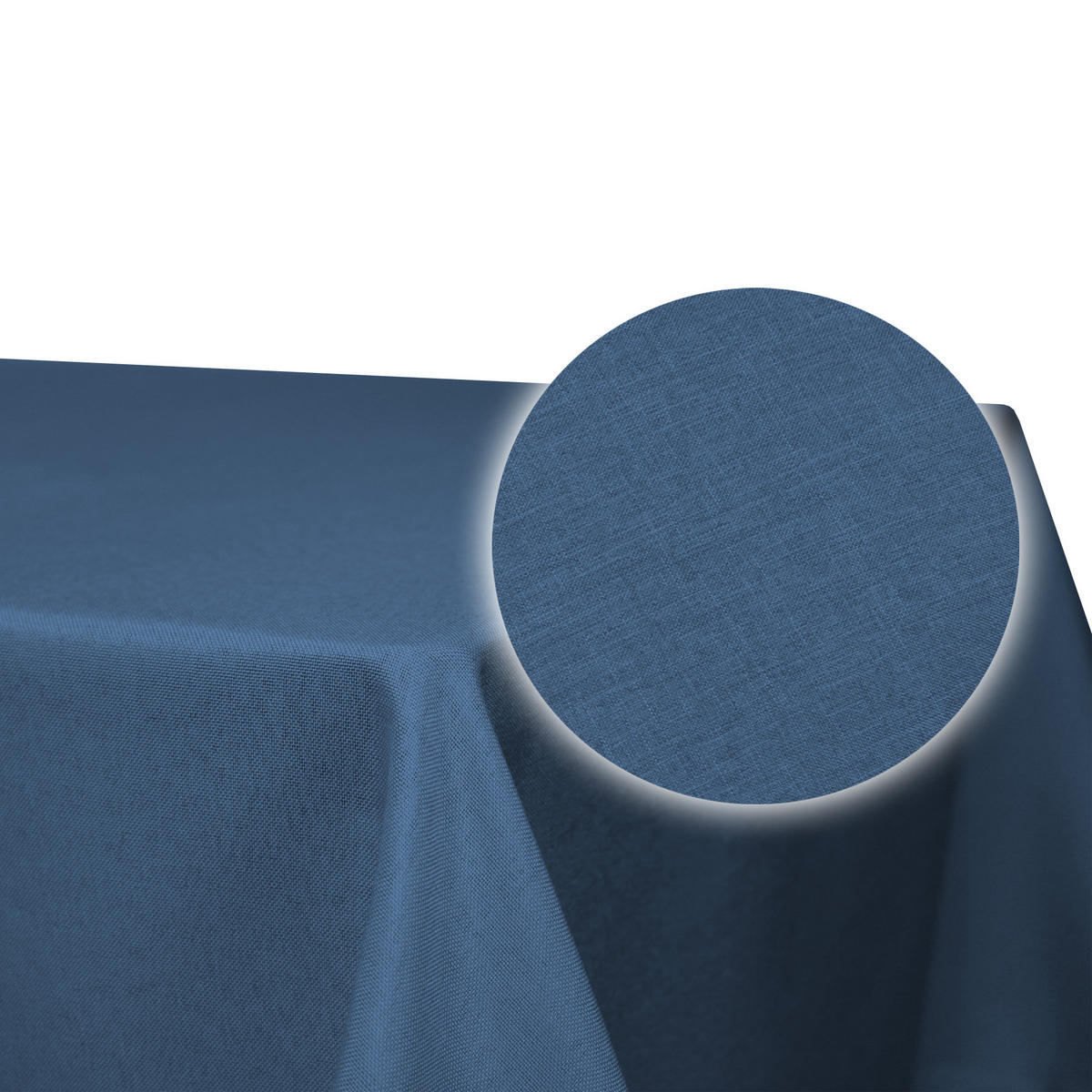 TISCHDECKE Leinenoptik 160/160 cm quadratisch Blau - Blau, Textil (160/160cm) - TiborTex