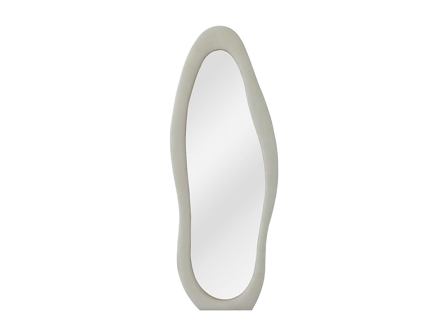 WANDSPIEGEL - 60 cm x 3 cm - samt - cremefarben Lavina - Creme, Textil (60/160/3cm) - Vente-Unique