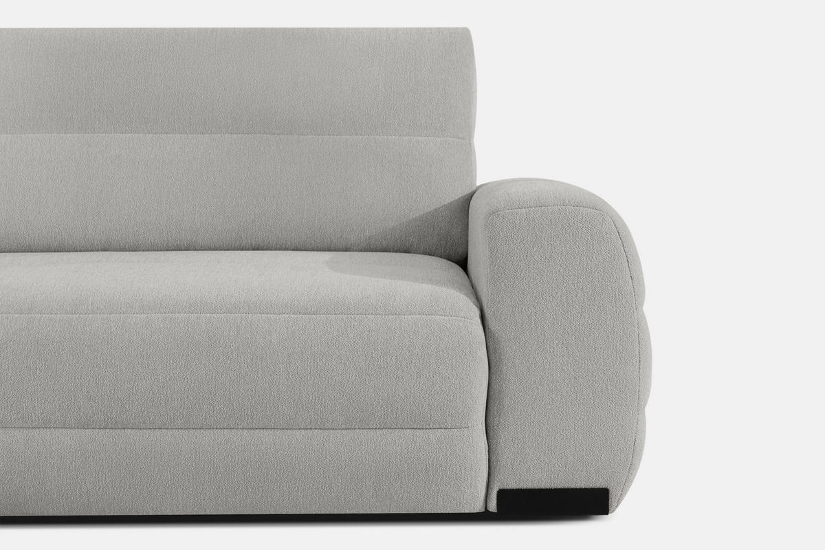 ECKSOFA LINKS BLUME, Hellgrau - Hellgrau, Holz/Holzwerkstoff (271/164cm) - KONSIMO®