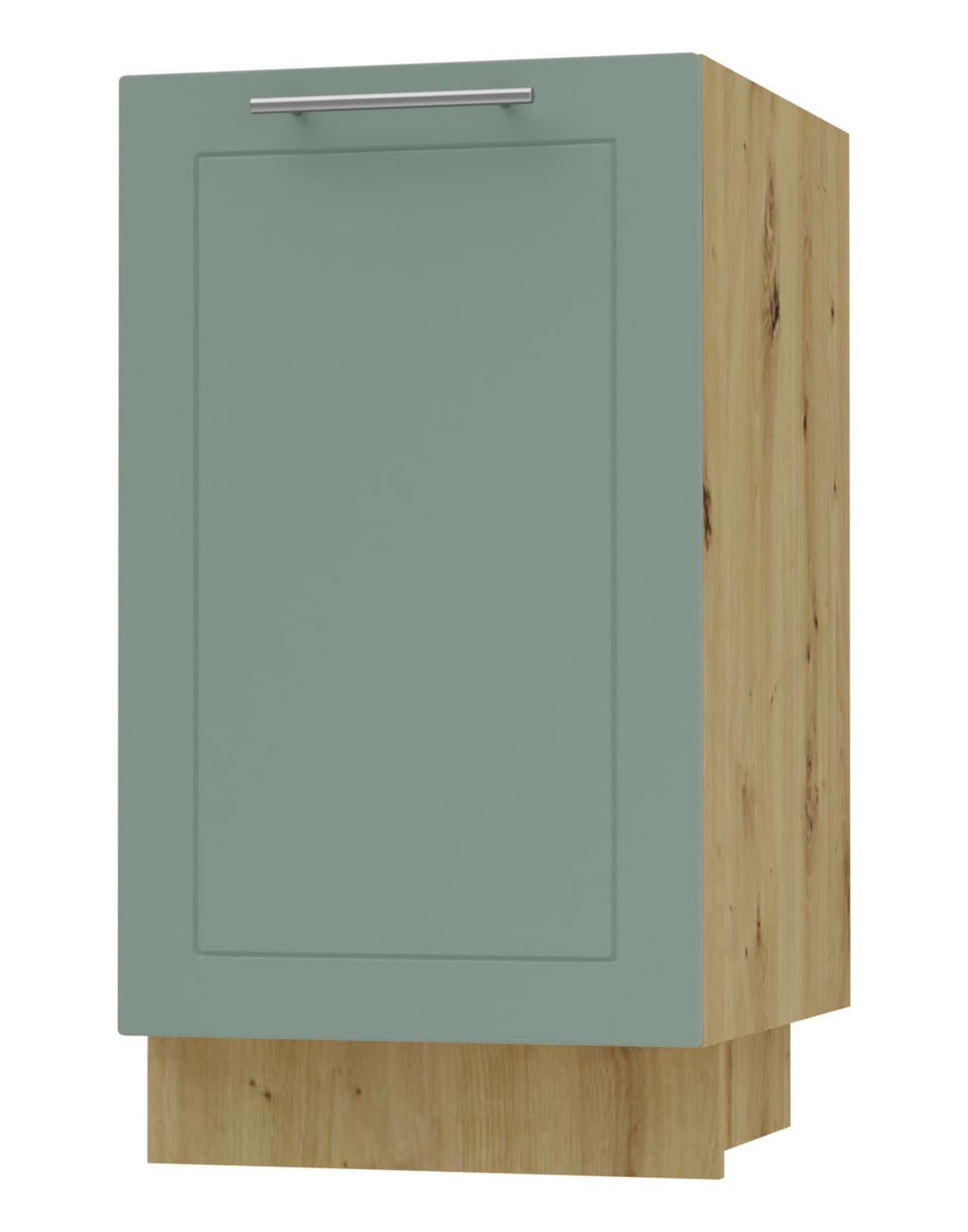 KÜCHENUNTERSCHRANK Kvantum D1D/45 Mint Matt / Eiche Artisan Matt 45 / 50 / 82cm - Eiche Artisan/Mintgrün, Holz/Holzwerkstoff (45/82/50cm) - Feldmann-Wohnen