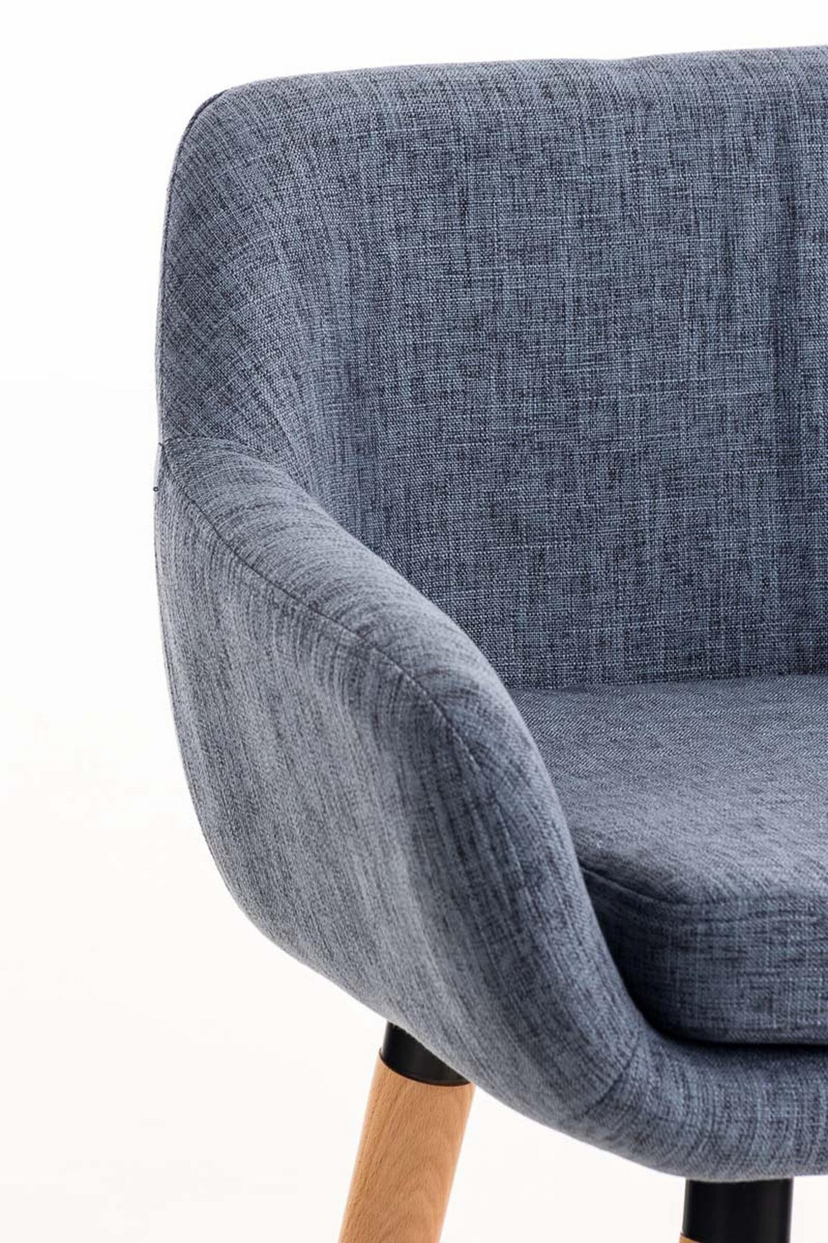 BARHOCKER Grande, Gestell Holz, Stoff Blau - Blau/Braun, Holz/Textil (55/99/46cm) - TPFLiving