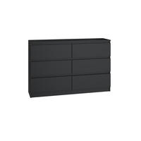 KOMODA černá 120/75/30 - černá, kompozitní dřevo (120/75/30cm) - RAUMHIRSCH FURNITURE