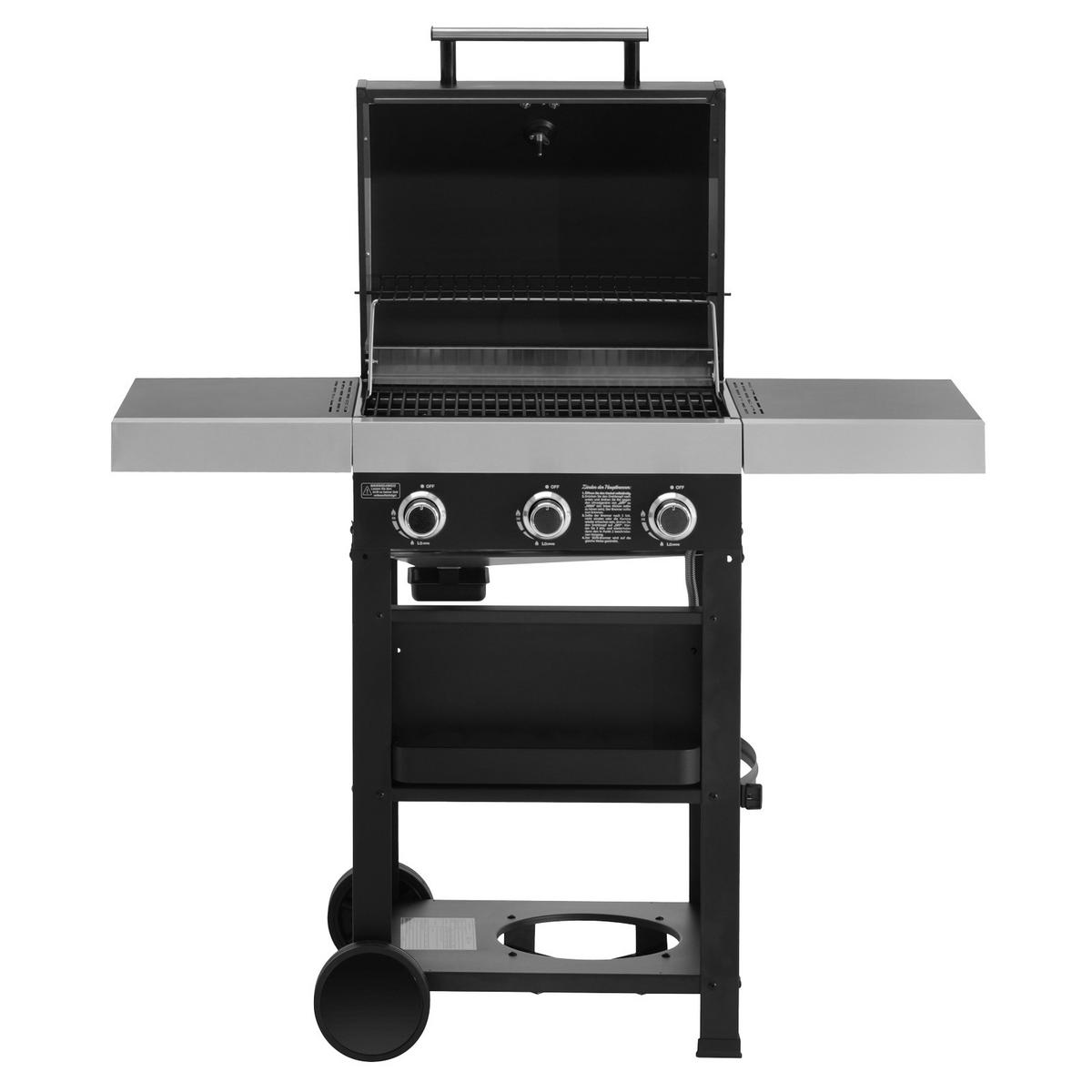GASGRILL WABAYA 3+1 + Haube - Schwarz, Metall (112/103/53cm) - TAINO