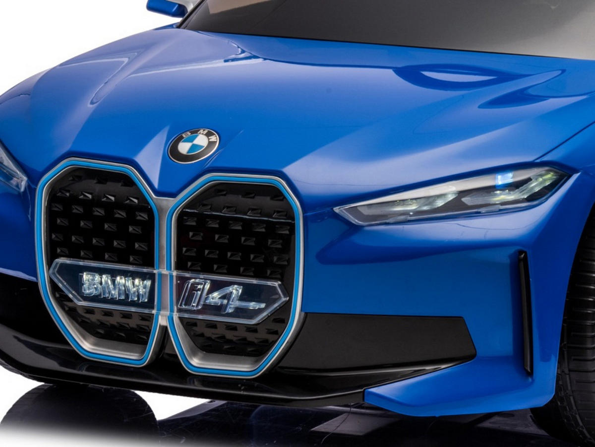 KINDER ELEKTROAUTO BMW i4 blau - Blau, Kunststoff (115/67/54cm) - TPFLiving