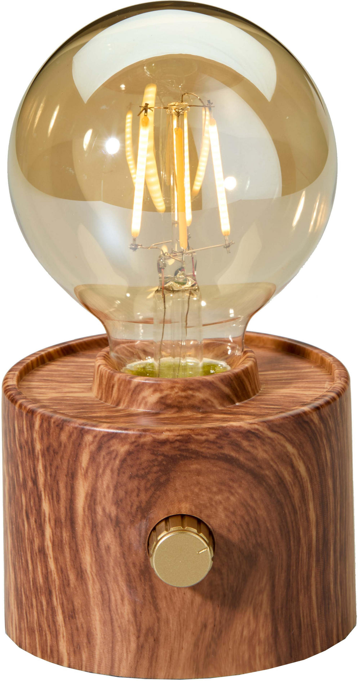 LED-TISCHLAMPE Vintage Edison dimmbar 10x9x16cm Walnuss - Braun, Kunststoff (10/8.7/16cm) - Northpoint