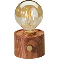 LED-TISCHLAMPE Vintage Edison dimmbar 10x9x16cm Walnuss - Braun, Kunststoff (10/8.7/16cm) - Northpoint