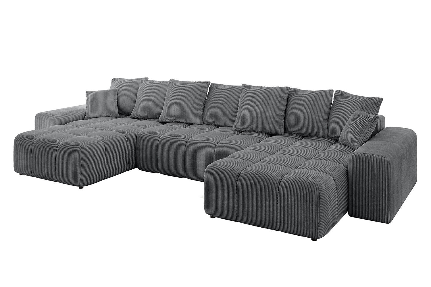 ALTDECOR SEDACÍ SOUPRAVA ENIL-U 401x189x68 tmavě šedá manšestr