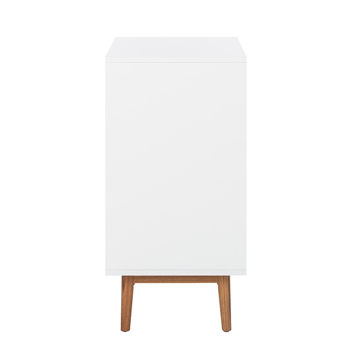 KOMMODE - Eichefarben/Weiß, Eichenholz/Holz (80/90/45cm) - home24