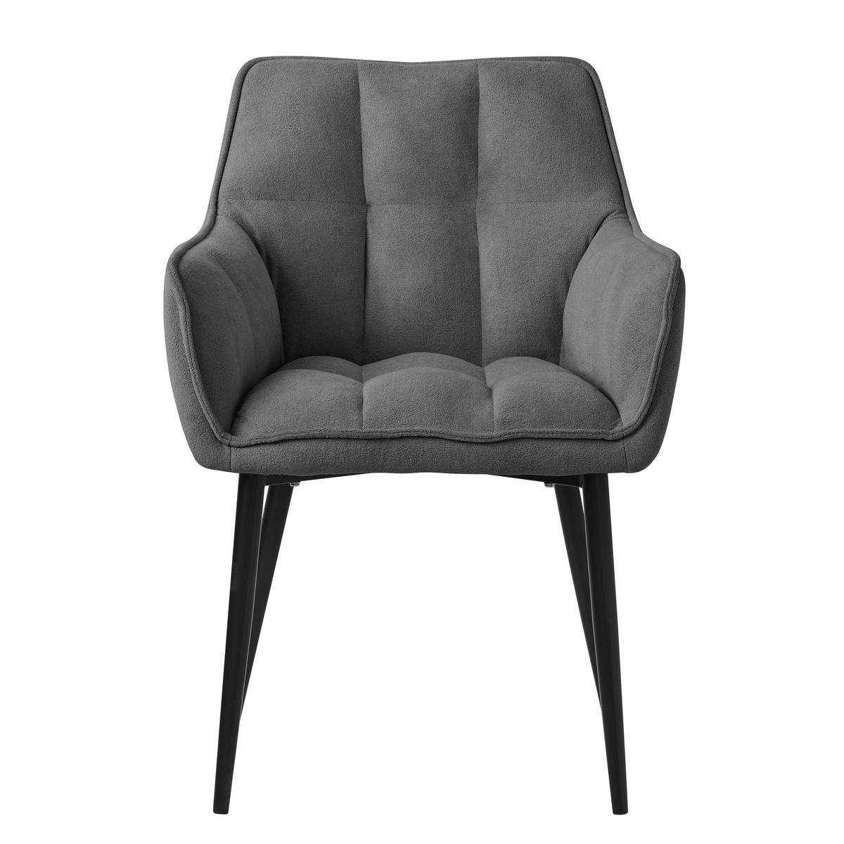 ESSZIMMERSTUHL dunkelgrau - Dunkelgrau, Textil (63/90/57cm) - ML-DESIGN