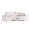 ECKSOFA CAVO mit Schlaffunktion Hellbeige im Neve Stoff - Sandfarben/Schwarz, Holz/Holzwerkstoff (255/148cm) - AltaBeds
