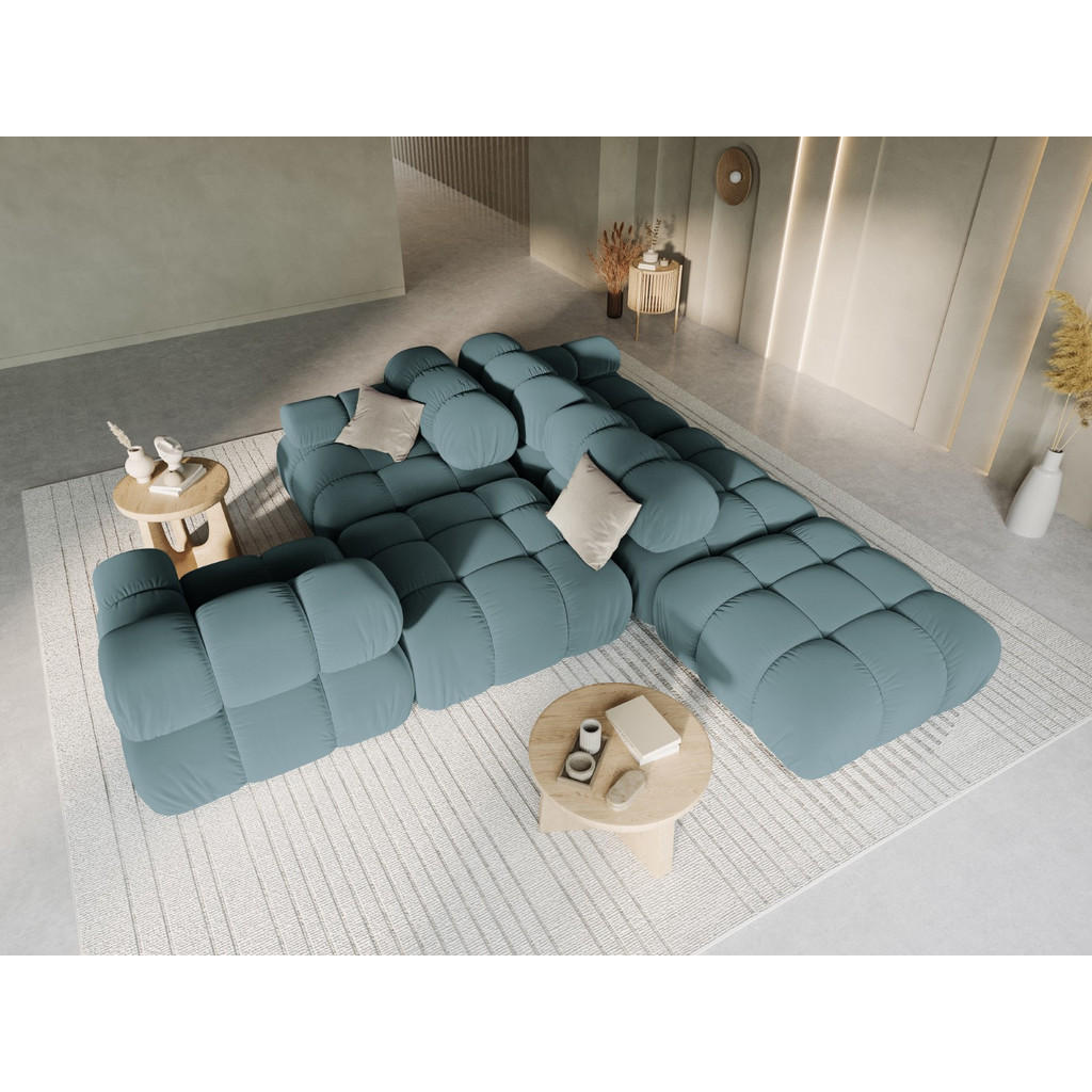 Thumbnail - Micadoni Modulares-Sofa, Petrol, Textil, 4-Sitzer, 94x63x282 cm, Hergestellt in Europa, Oeko-Tex®, Wohnzimmer, Sofas & C...