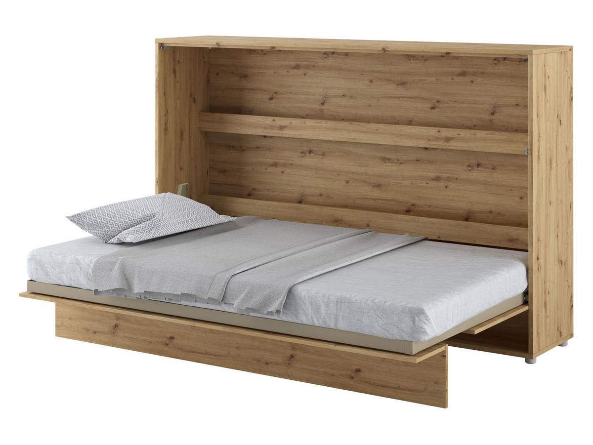 SCHRANKBETT Bed-Concept BC-05 120x200 - Eiche Artisan/Grau, Holz/Holzwerkstoff (120/200cm) - MIRJAN24