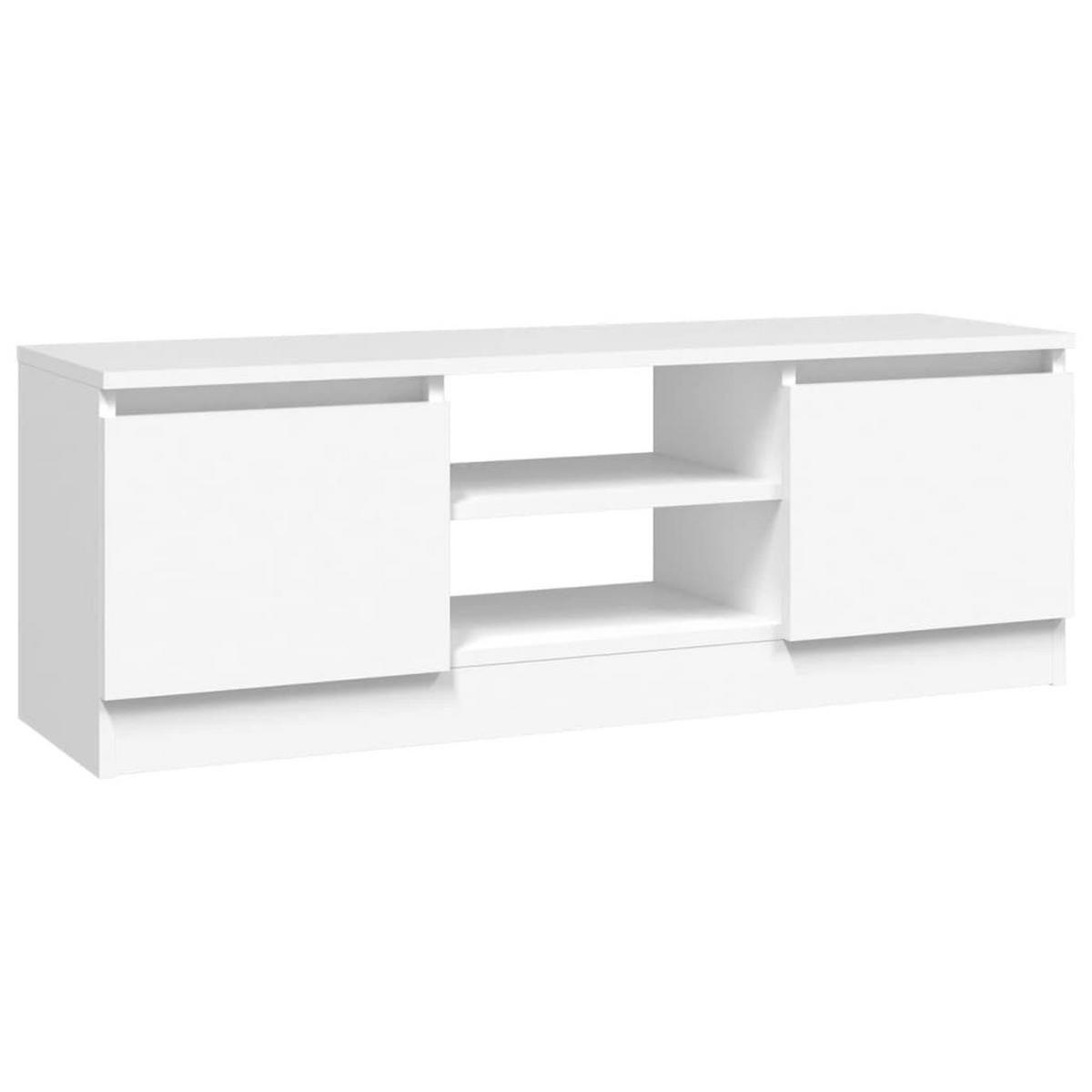 TV-SCHRANK Mit Tür Weiß 102/30/36 Cm - Weiß, Holz (102/36/30cm) - vidaXL